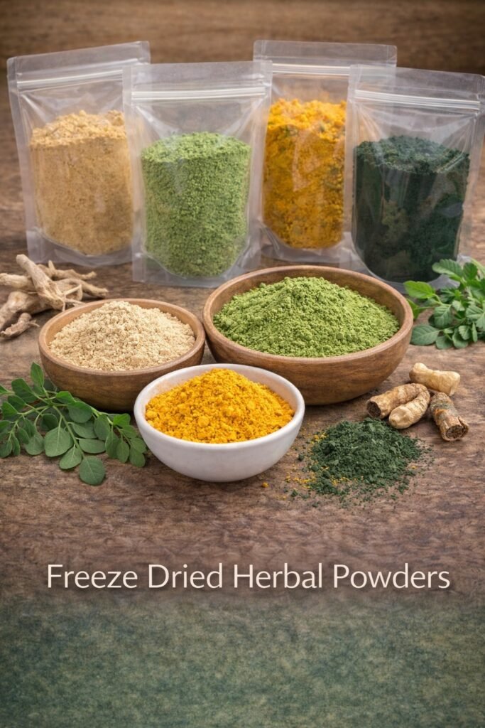 freeze dried herbal powders