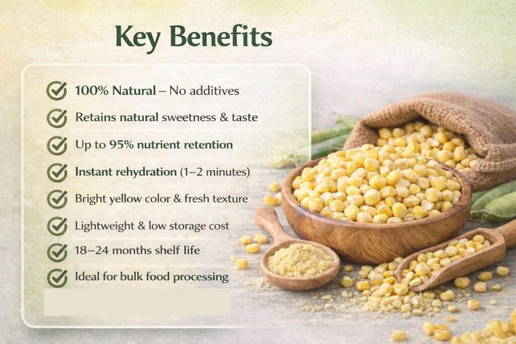 freeze dried sweet corn