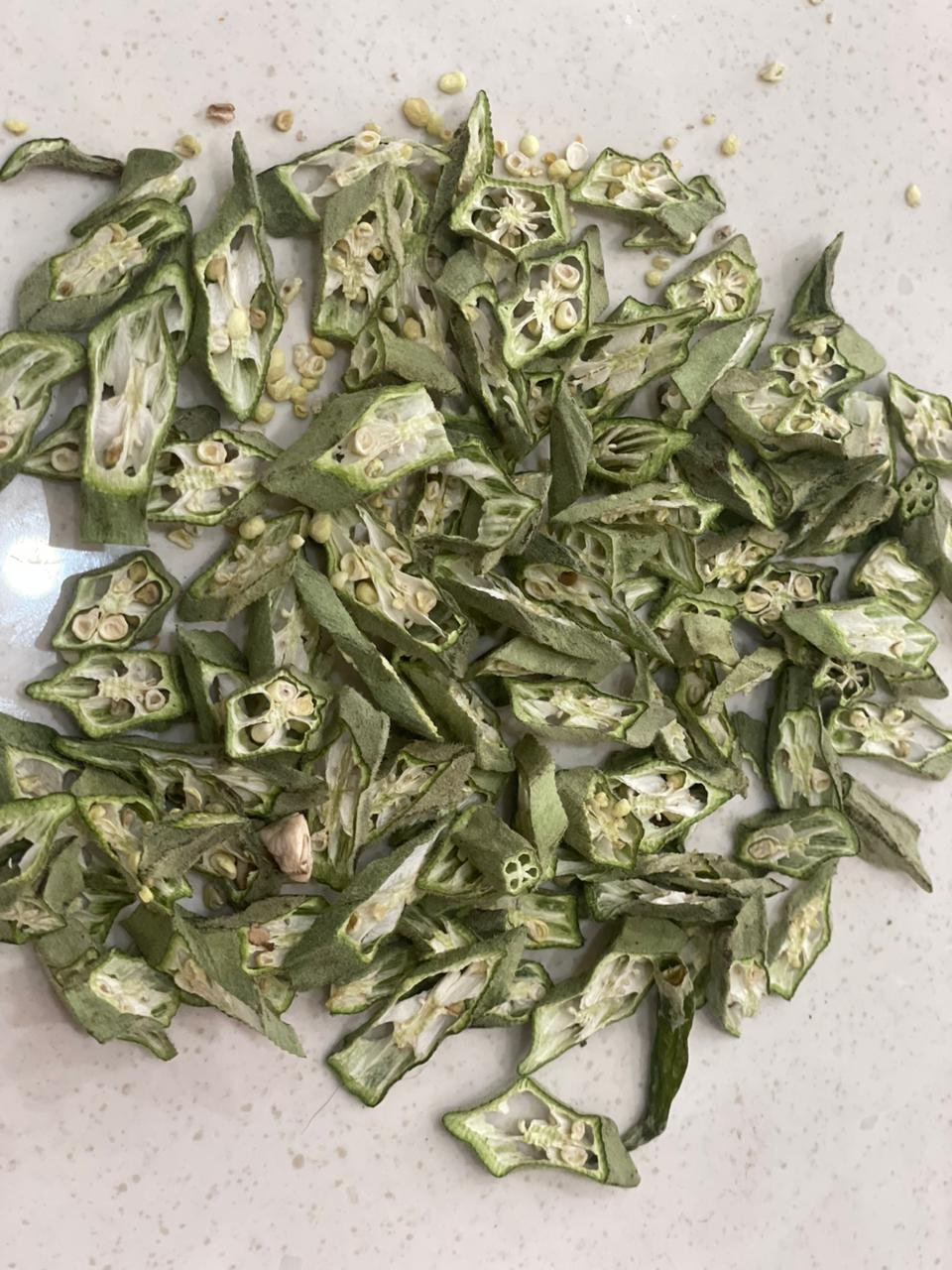 Freeze dried okra