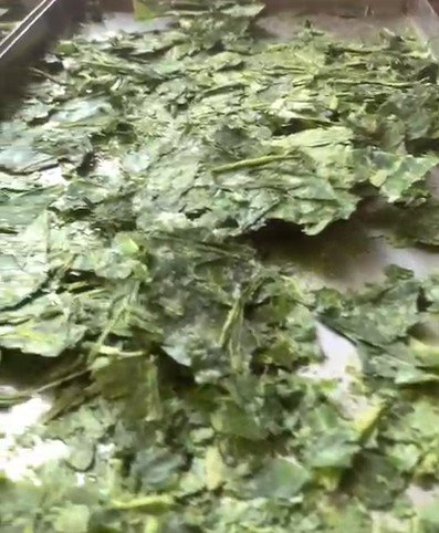 Freeze dried spinach