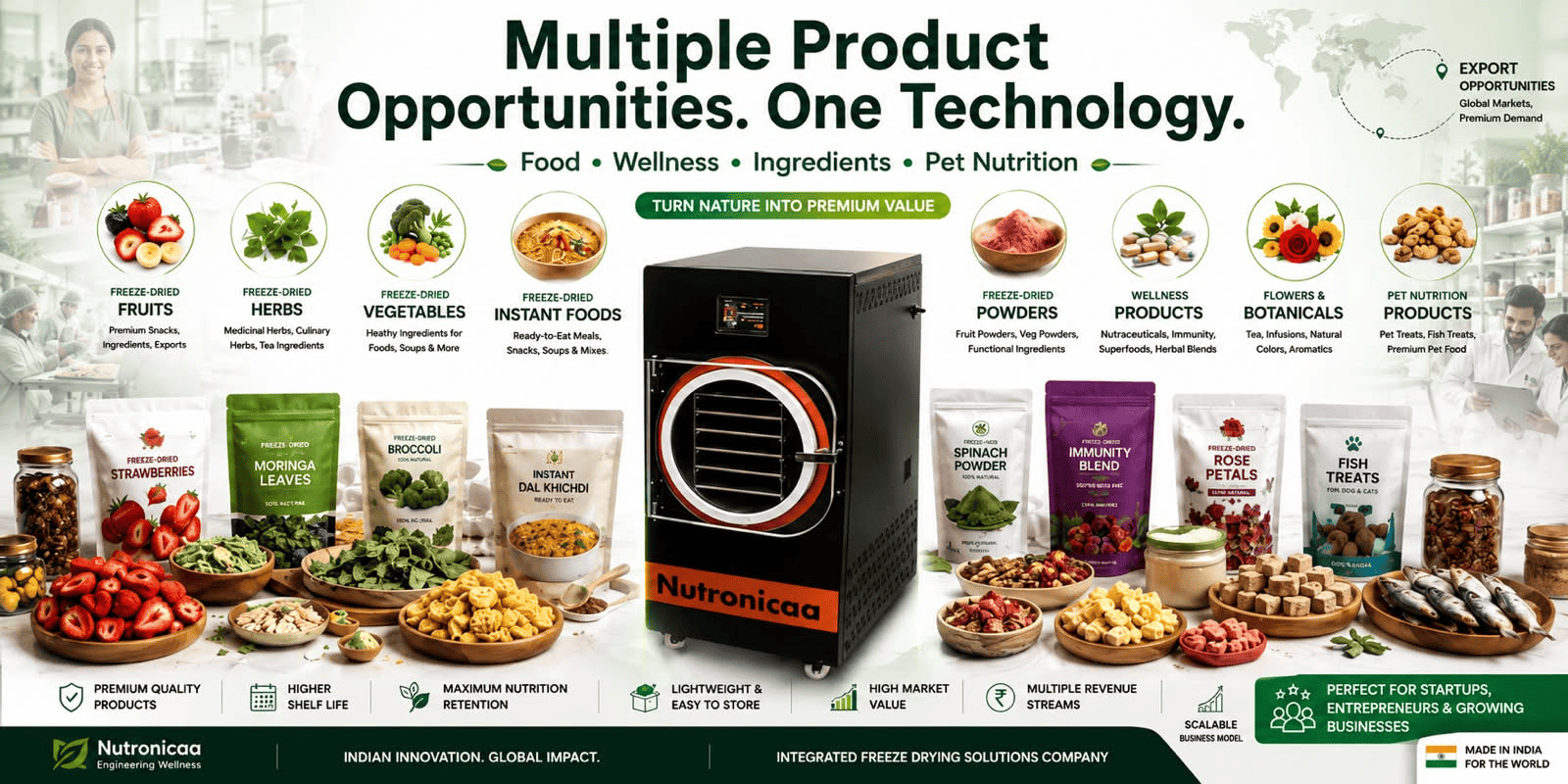 Build a business with freeze drying technology using Nutronicaa freeze dryer