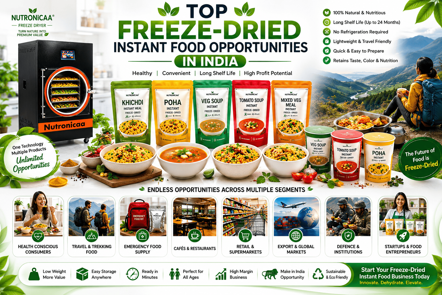 Top freeze-dried instant food opportunities in India