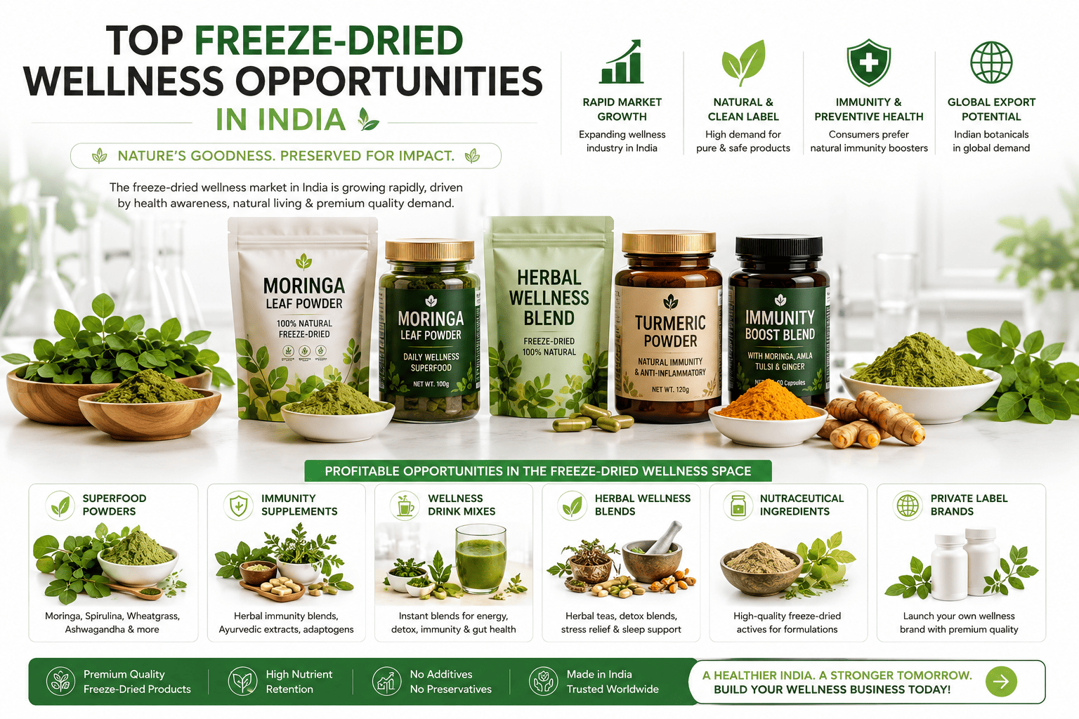 Top freeze-dried wellness opportunities in India